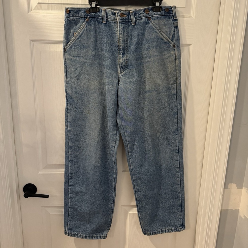 VTG Bailey's Wild Ass Jeans 38x32 Logger Carpenter Multi Pocket Baggy Skater Y2K